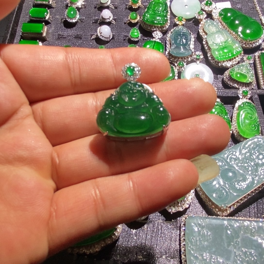 翡翠未镶嵌吊坠(不含链)A货翡翠10