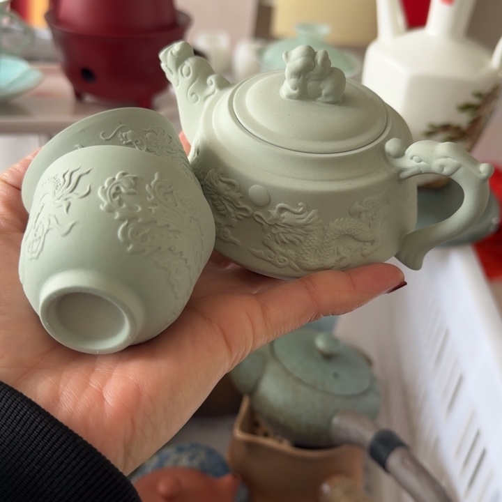 微瑕陶瓷茶具茶杯茶壶