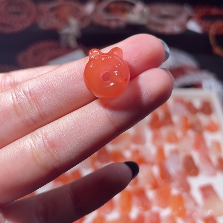 南红玛瑙未镶嵌甜甜圈2222打孔备注