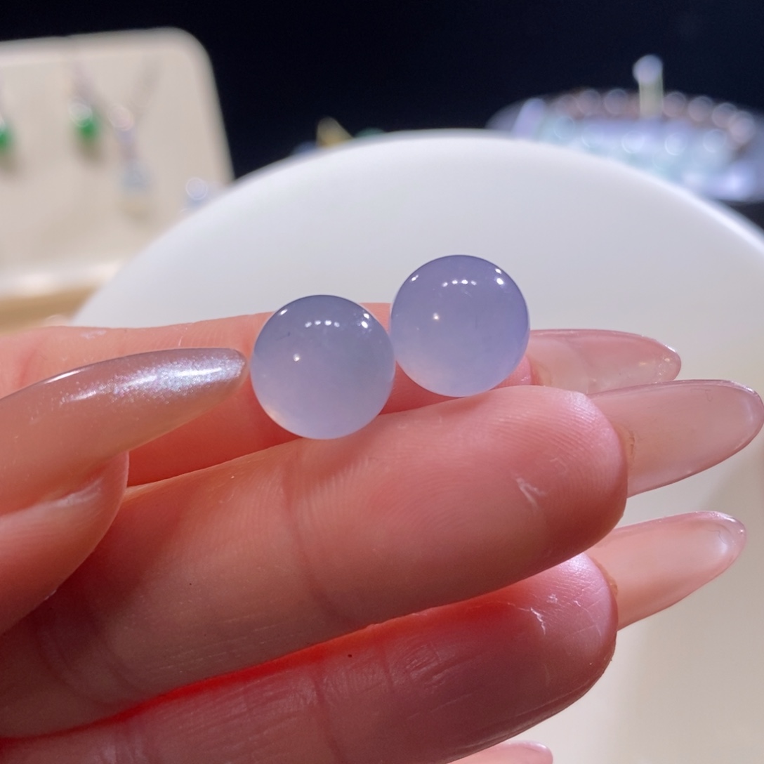 翡翠未镶嵌颈饰翡翠冰梦幻紫珠多样性发其一