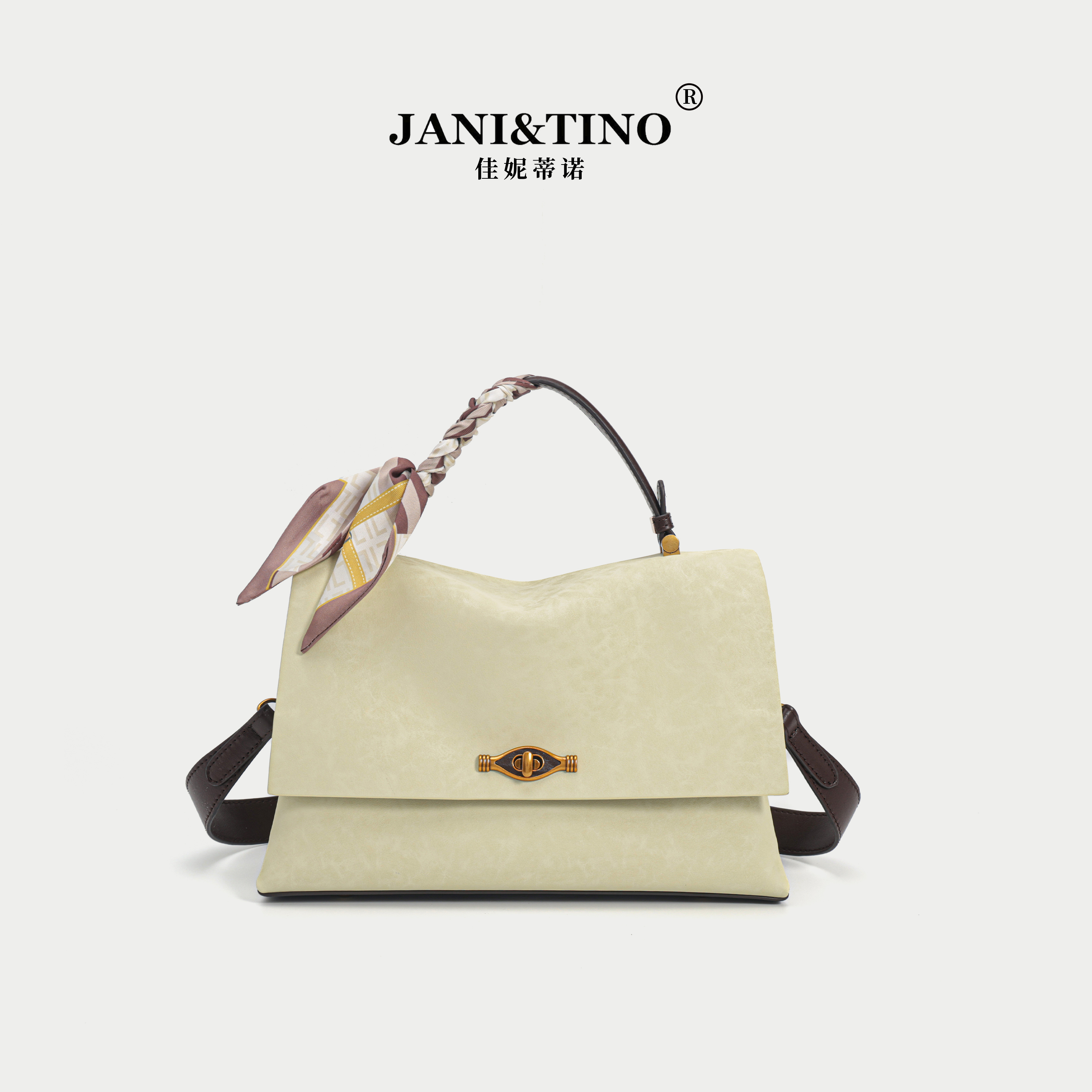 JANITINO/佳妮蒂诺当季新款经典时尚单肩手提包4961-4黄