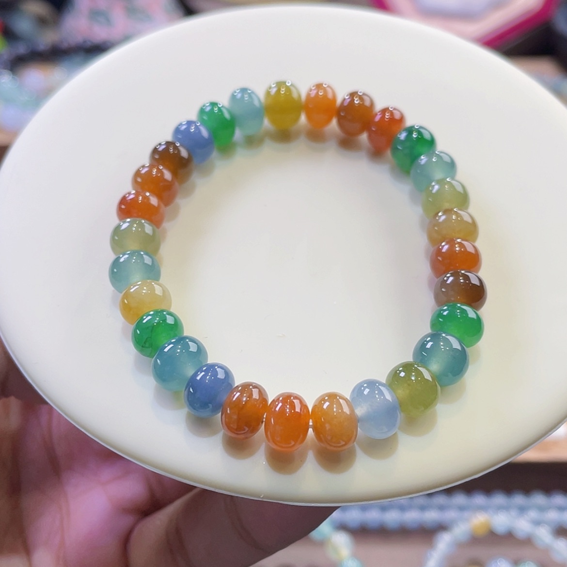 【闪购商品】翡翠颈饰未镶嵌彩虹色