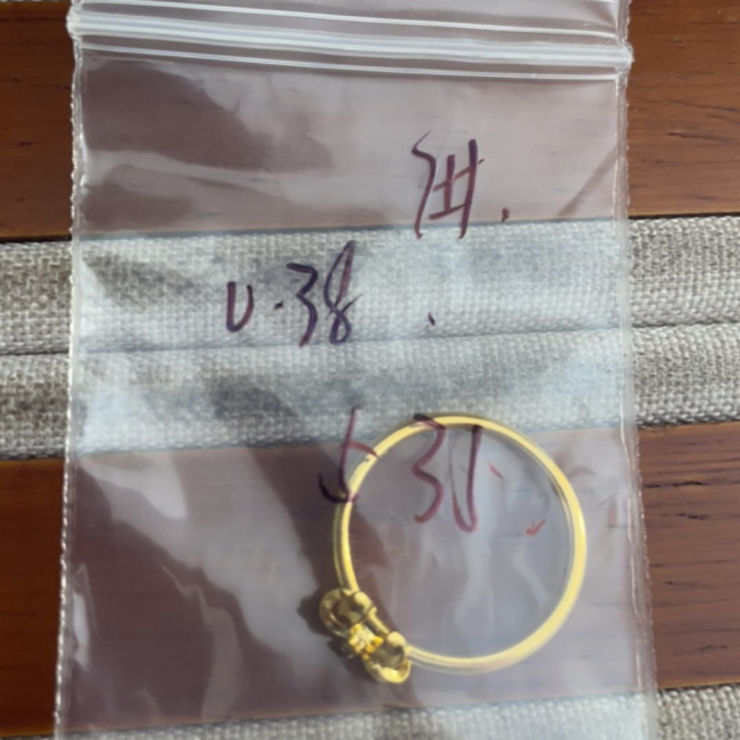 克重0.38 9号 在逃公主蝴蝶结6D戒指 足金999