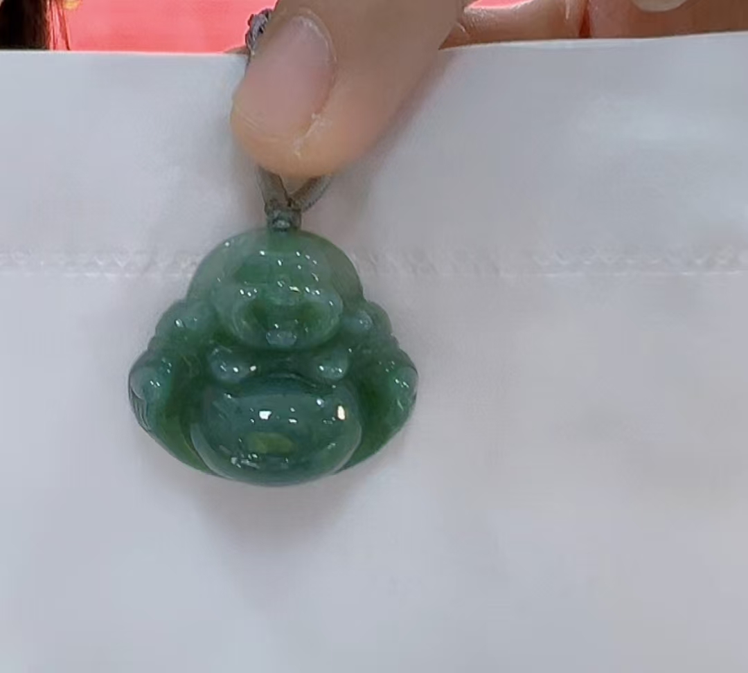 天然翡翠A货佛公（多样性发货发其一）高24-25宽28-29厚12-13