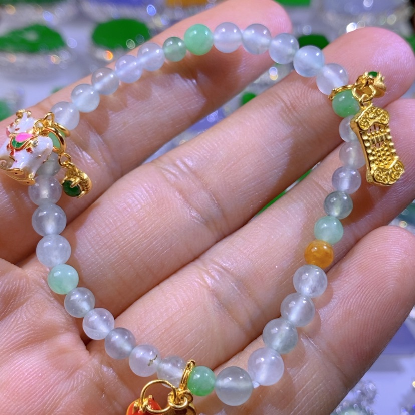 【闪购商品】翡翠挂件银S925镶嵌天然翡翠