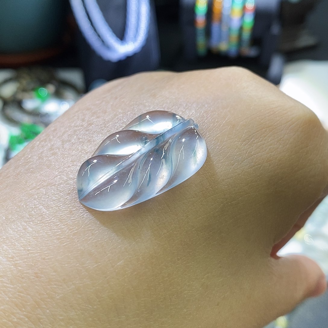 未镶嵌挂件翡翠叶子