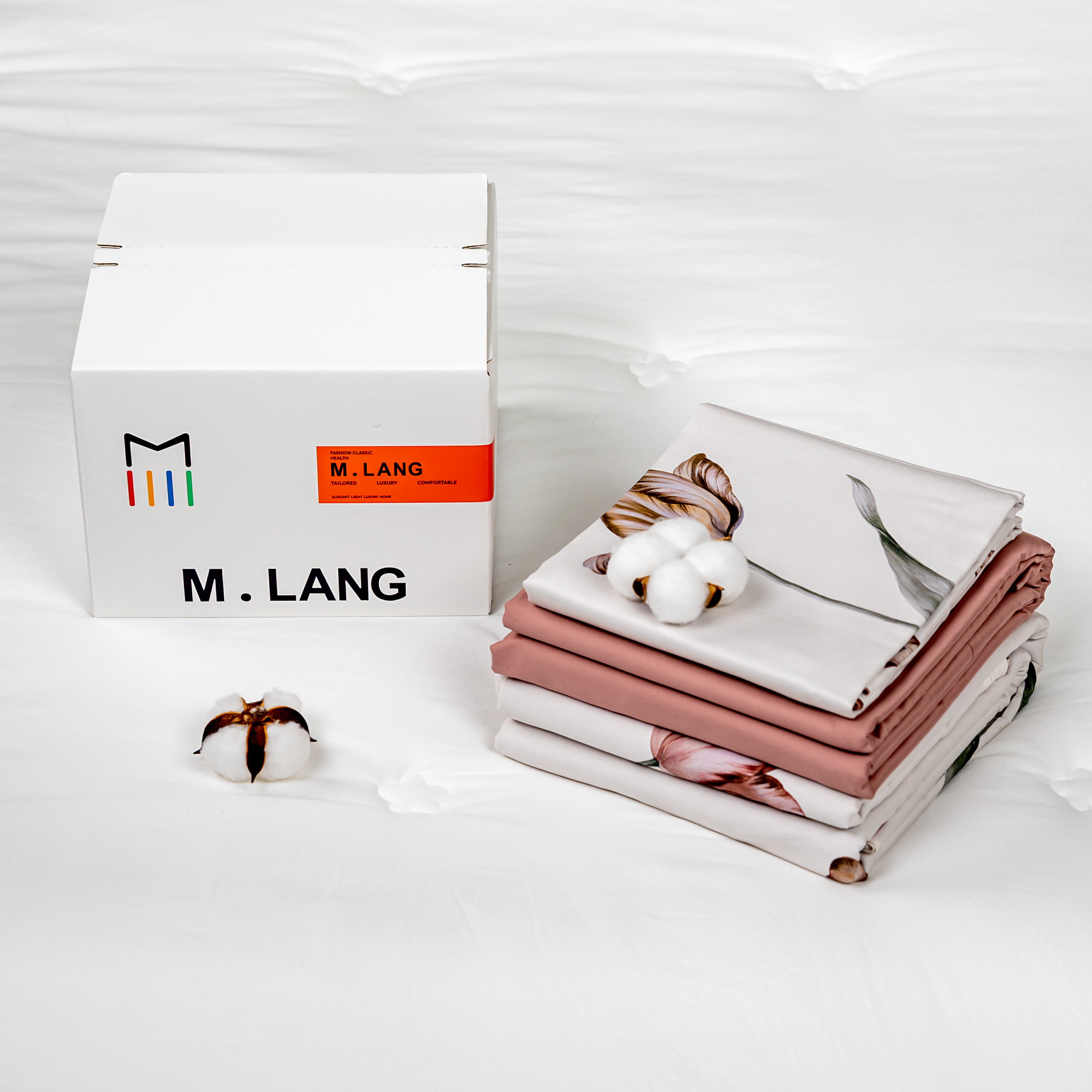 【M.LANG】阿瓦提长绒棉裸睡纯棉四件套 森蛮-灰