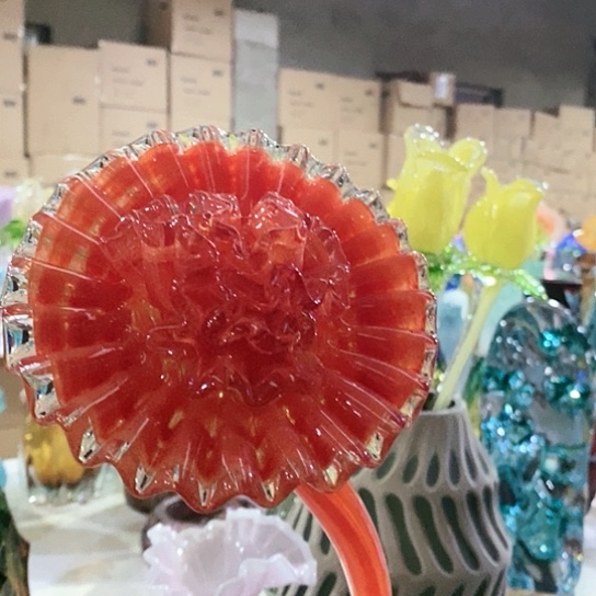 琉璃花瓶高45厘米宽12厘米