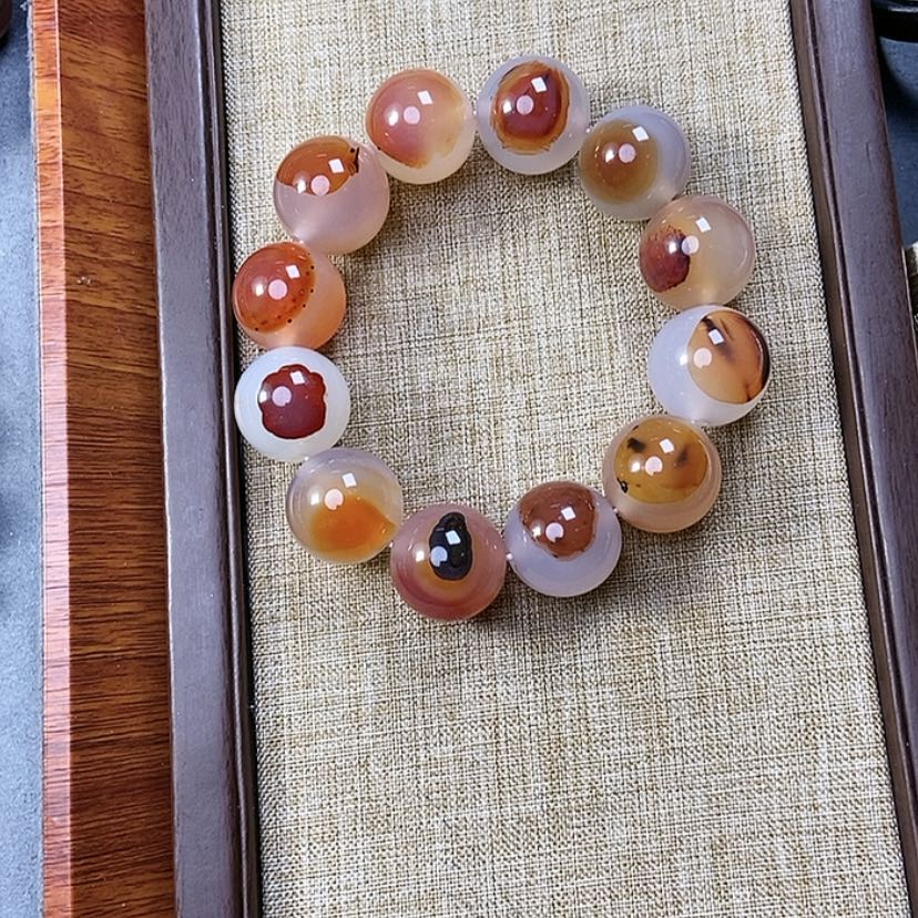 【闪购商品】玛瑙/玉髓手链未镶嵌蜂**盖