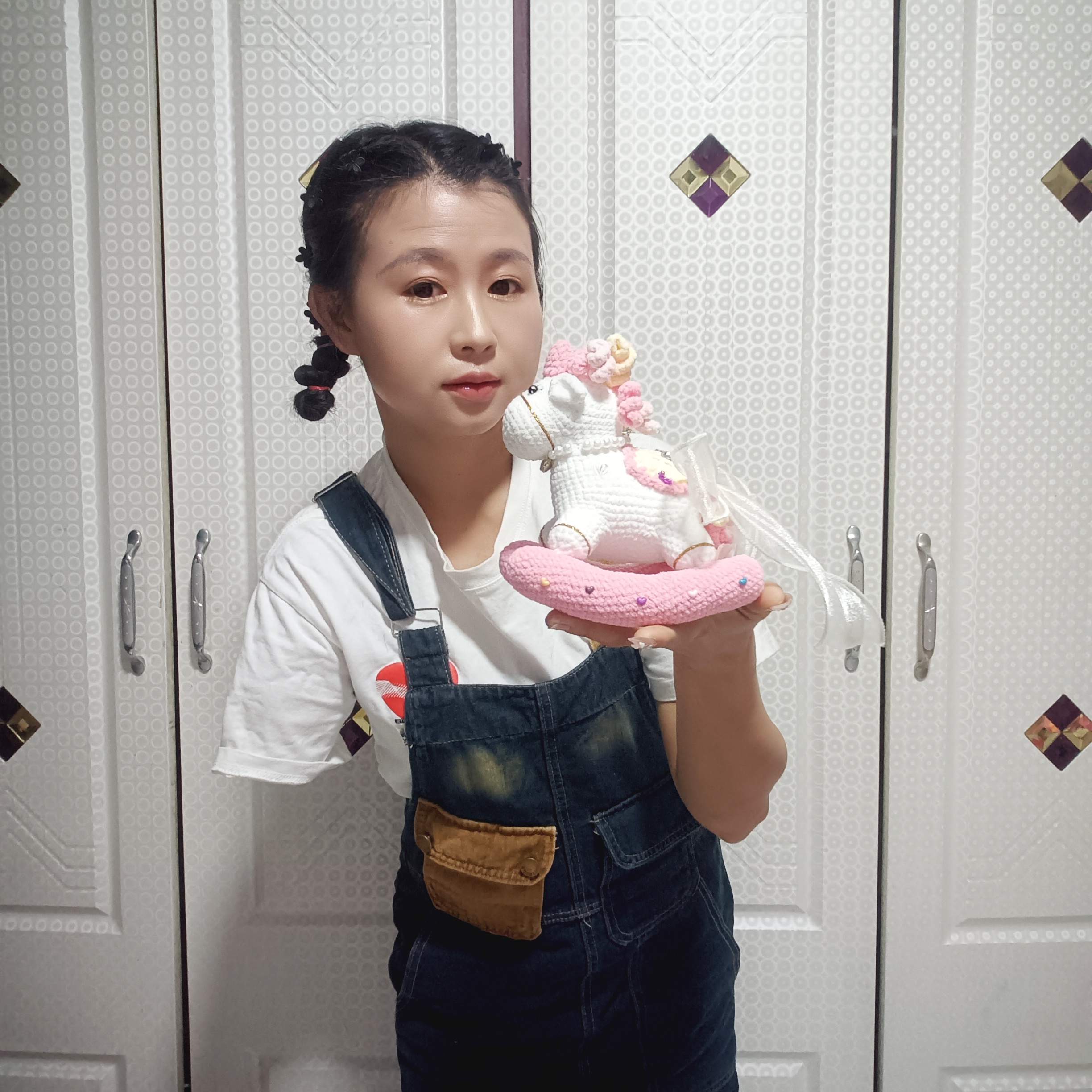 钩织成品摇摇马手工不退不换偏远不包邮