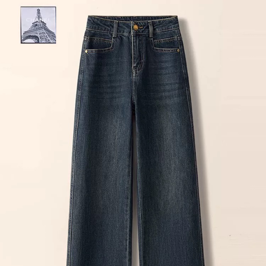 窄版阔腿牛仔裤直筒裤823