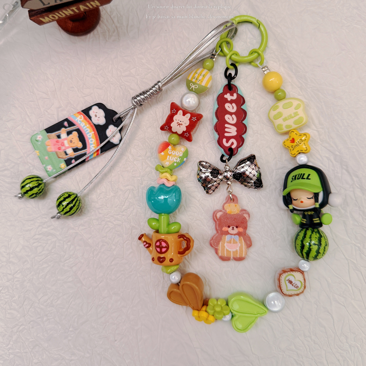 哇噻趣味原创可爱萌粒手机链包挂挂件钥匙扣挂件（正娃默认微瑕）