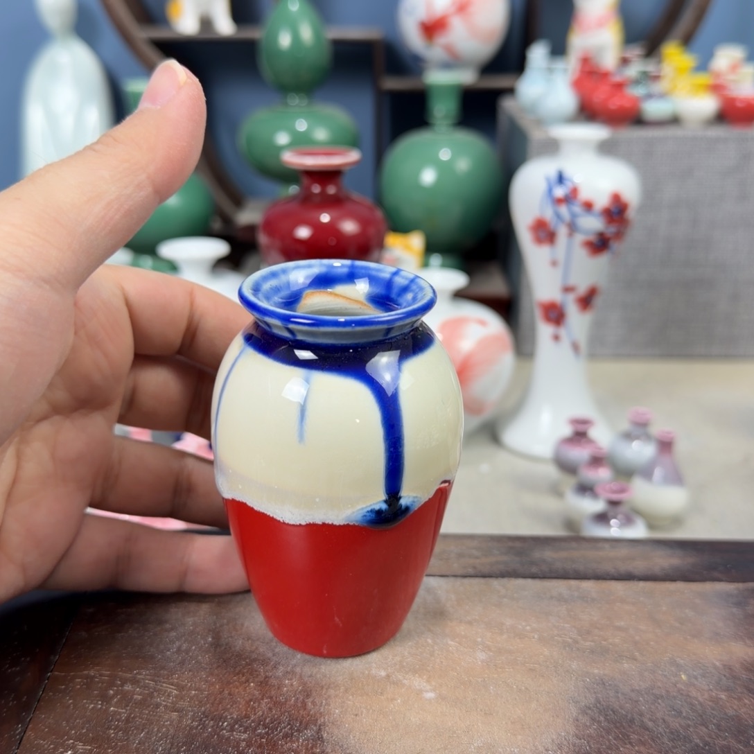 陶瓷手工小花器摆件