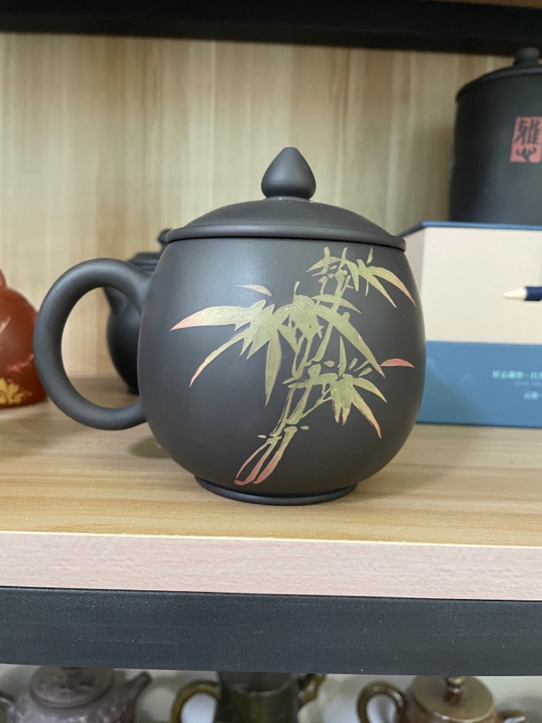 云南建水紫陶彩填水杯