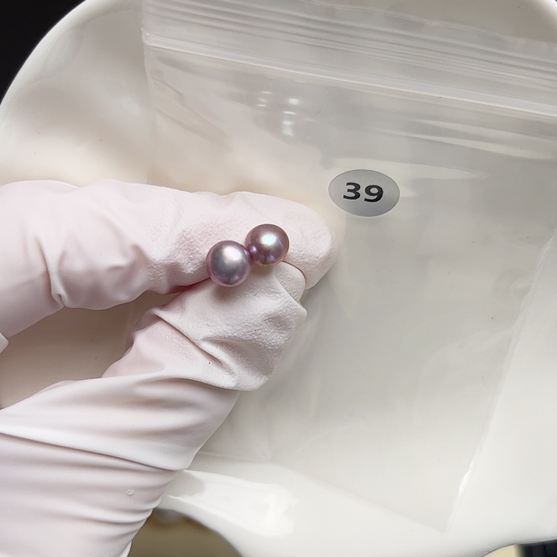 银S925镶嵌耳饰淡水珍珠