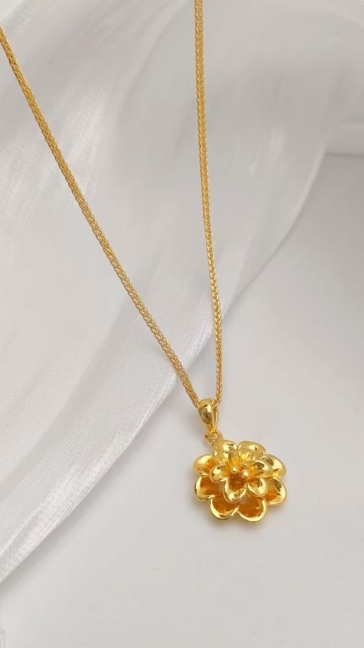 坠链均925银 樱花套链鑫约0.48