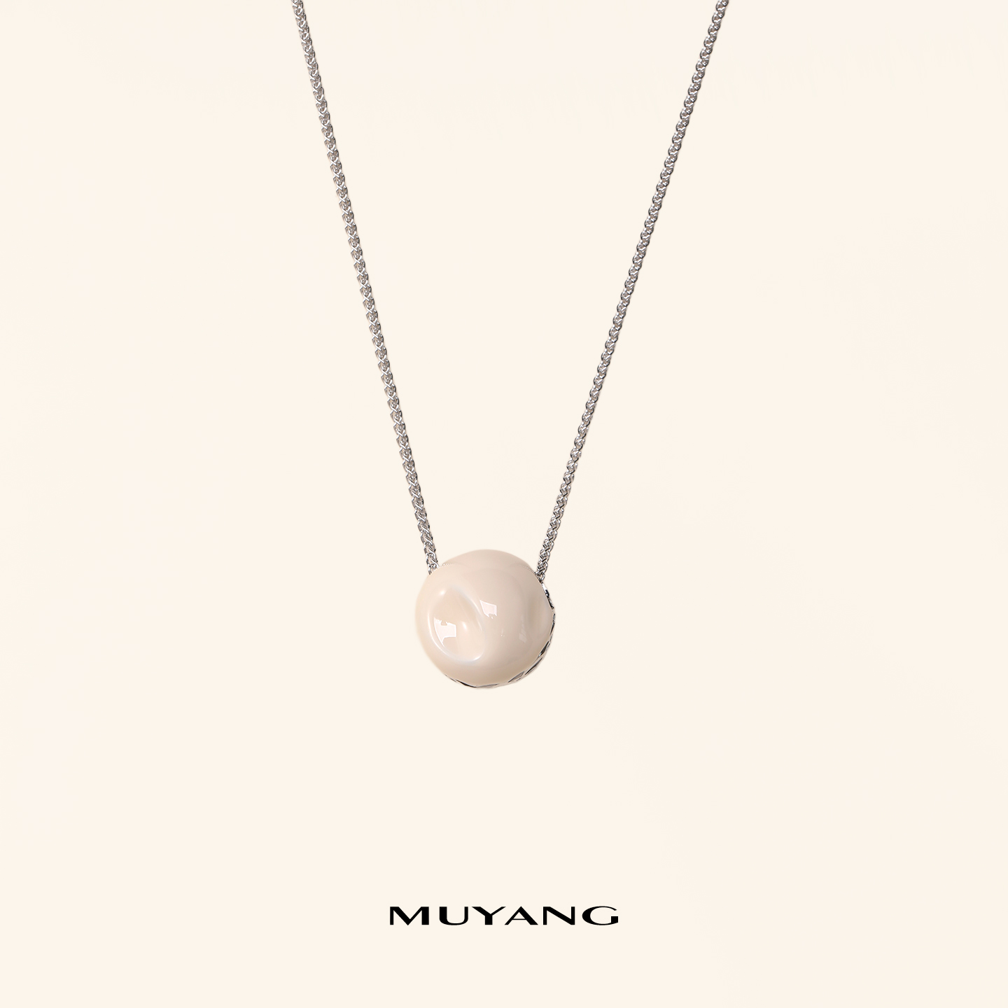 muyang/慕阳 铜合金吊坠 时尚百搭气质简约坠链寻白项链