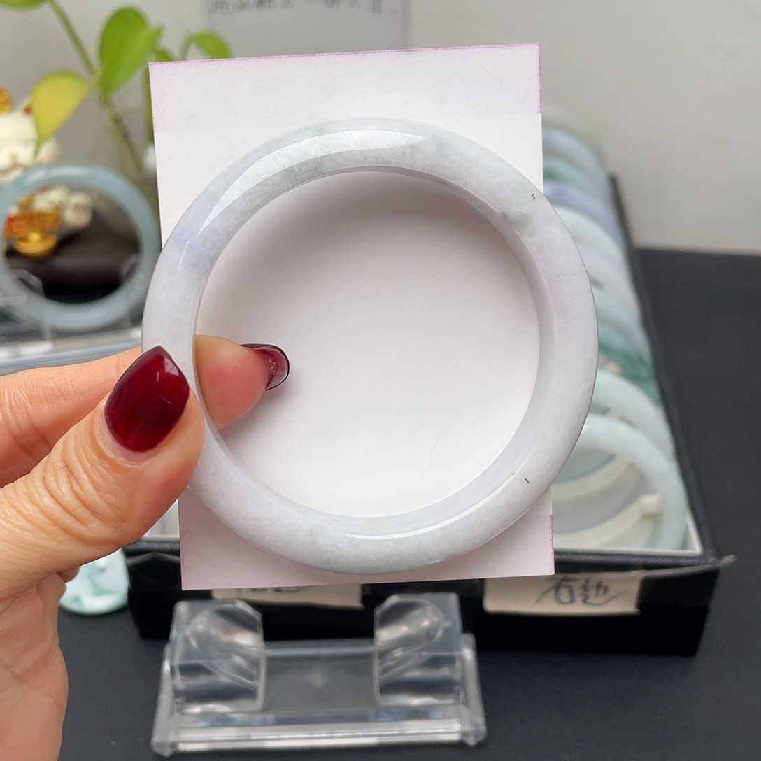 翡翠手镯未镶嵌58正圈