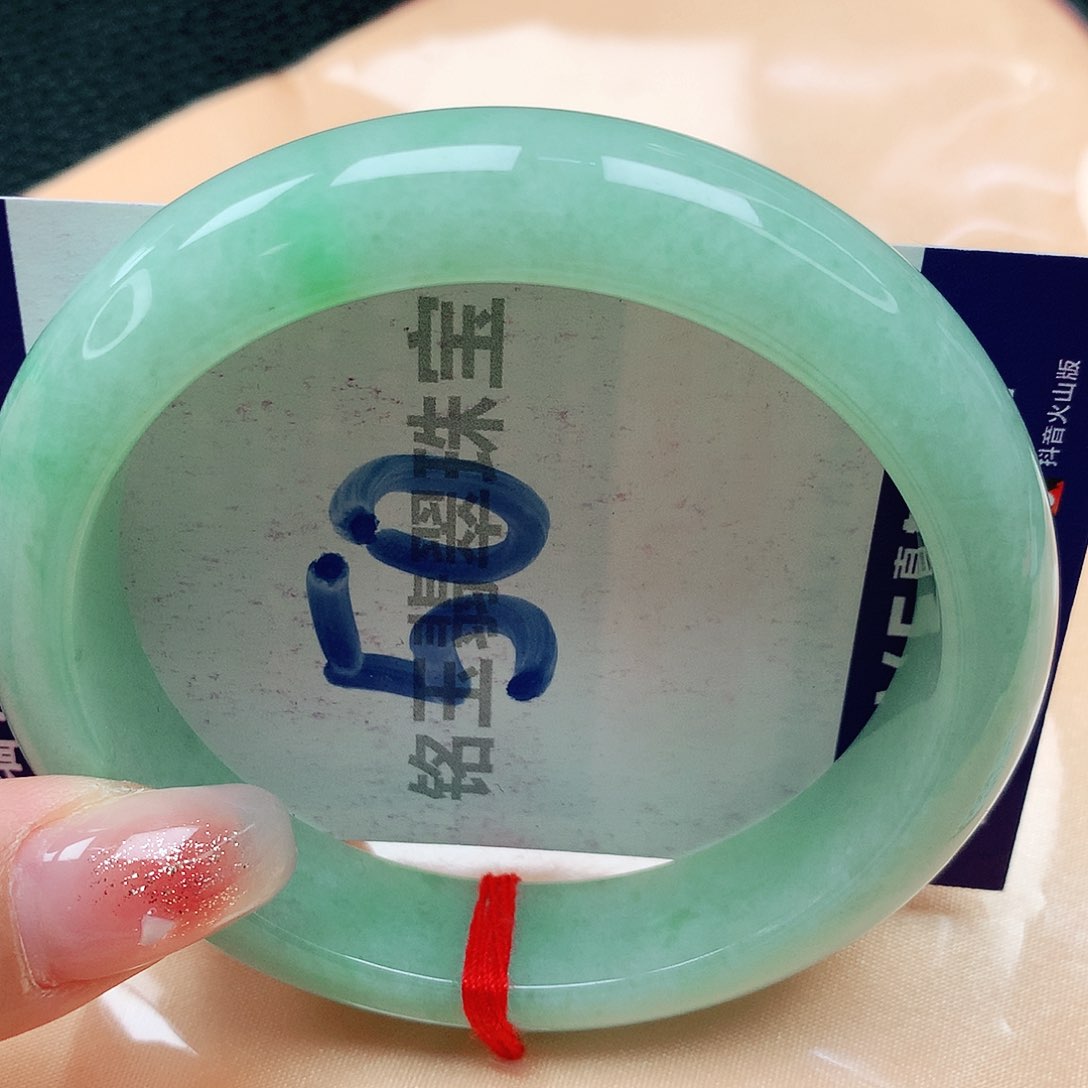 翡翠手镯未镶嵌缅甸天然a货翡翠58