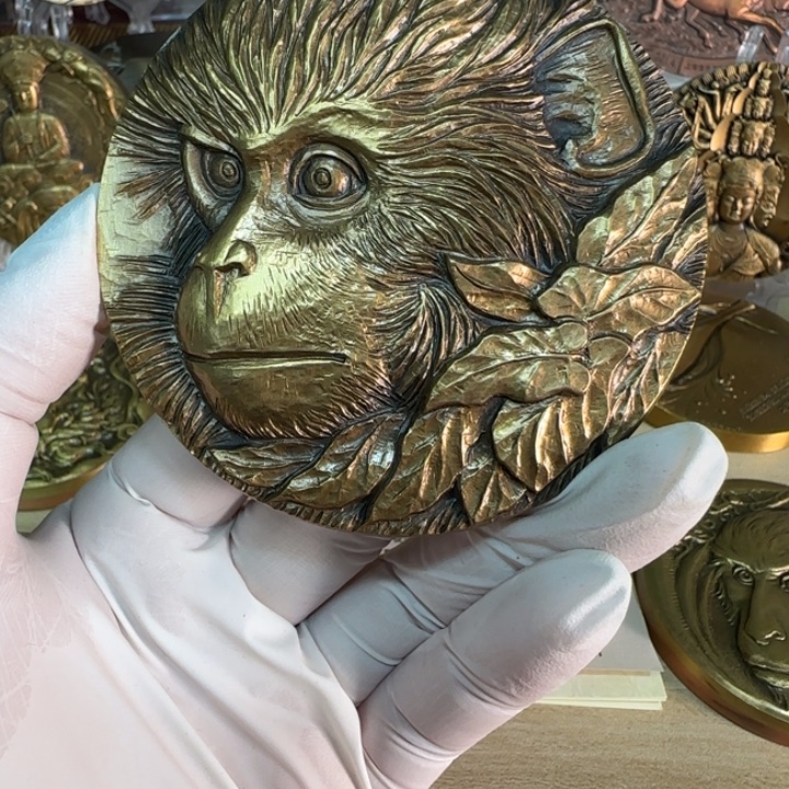 其他普通金属上海造币厂生肖猴白铜