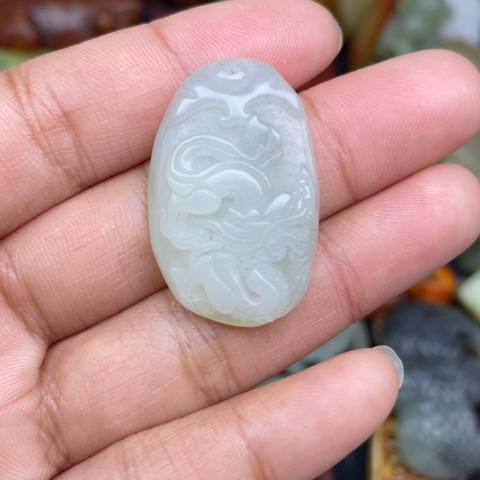 和田玉未镶嵌颈饰34