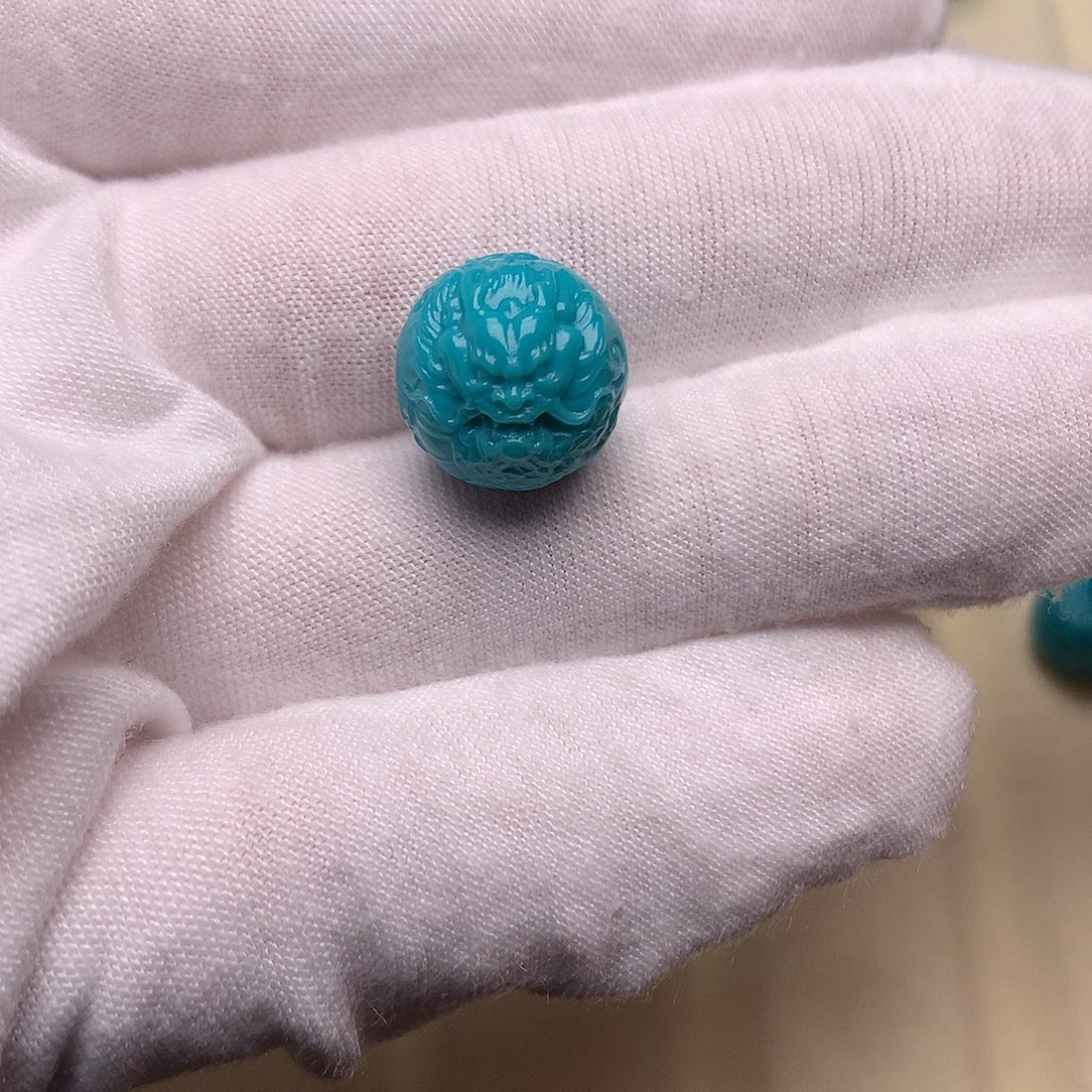 绿松石未镶嵌绿松石龙珠12.6