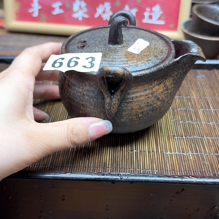纯手工制作粗陶茶具