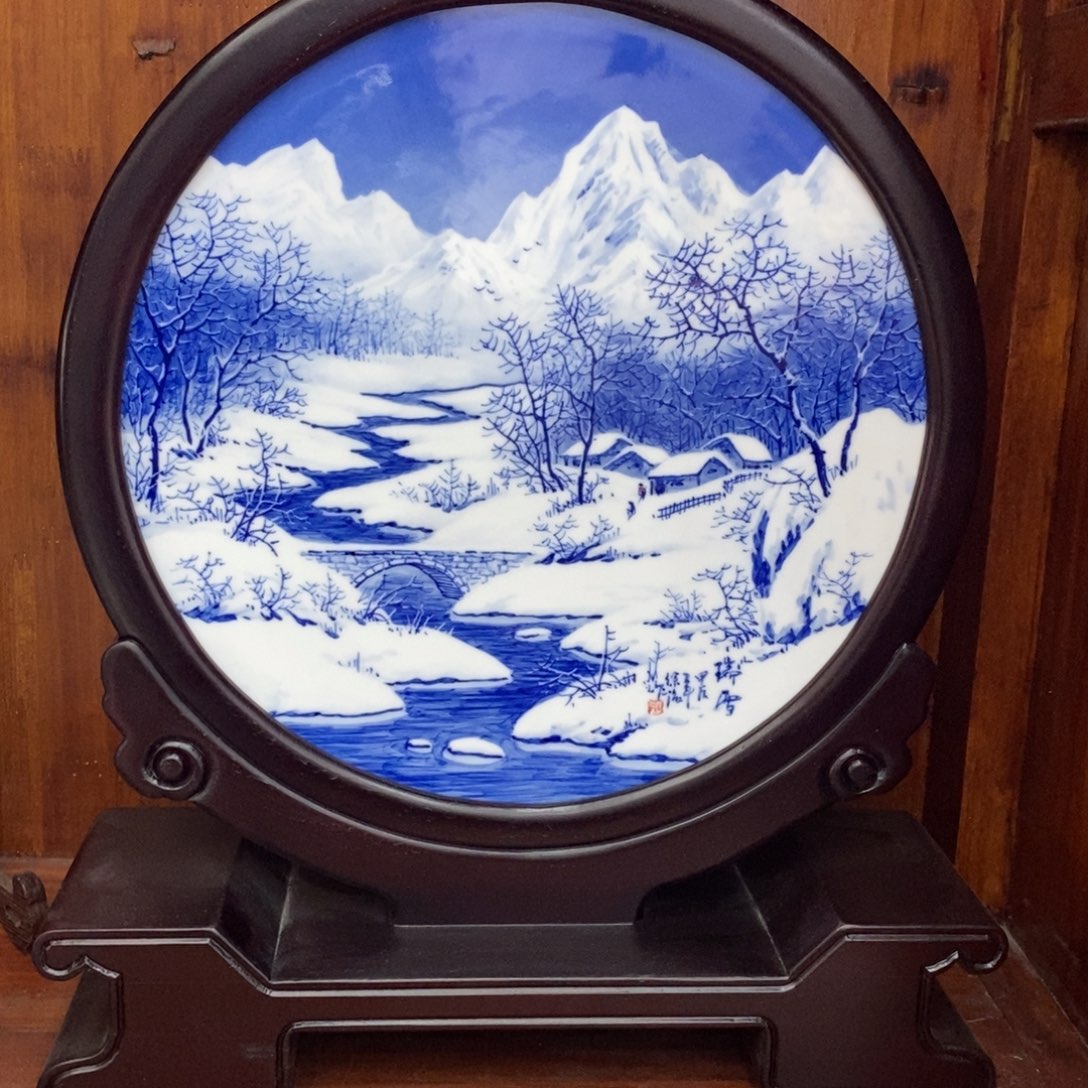 二****家青花雪景主人杯杯