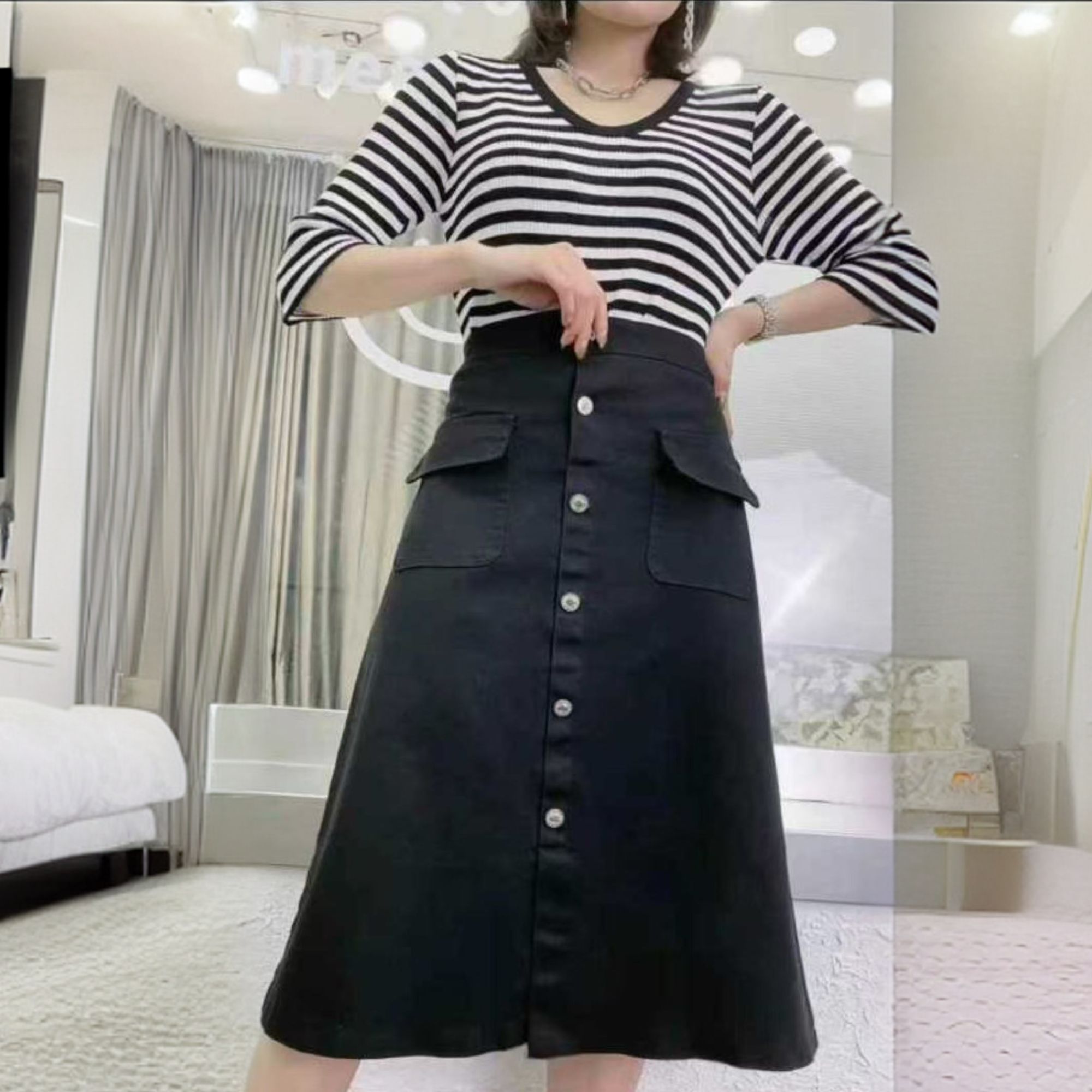 8666女士时尚牛仔半身裙---z