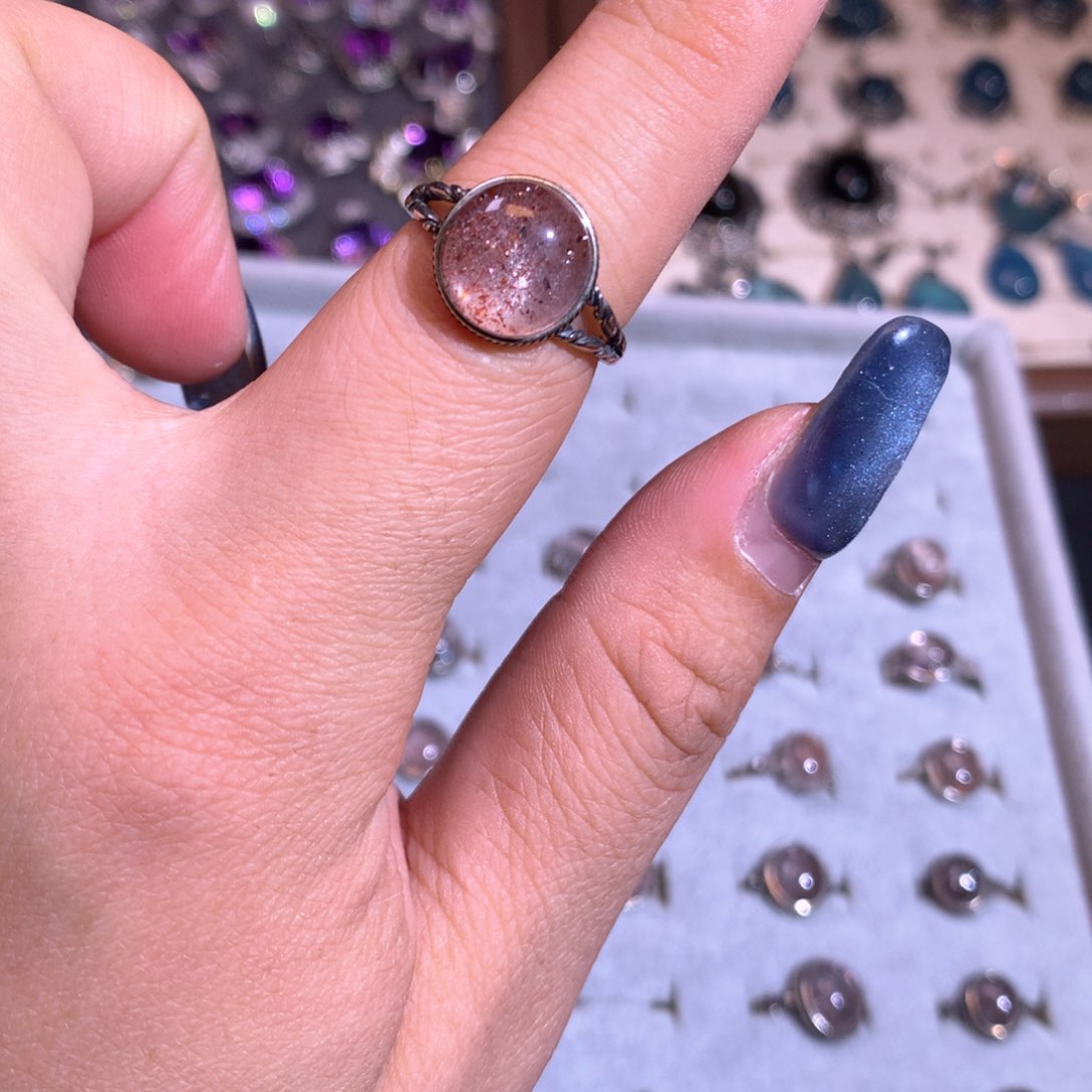 【闪购商品】水晶戒指银S925镶嵌戒指