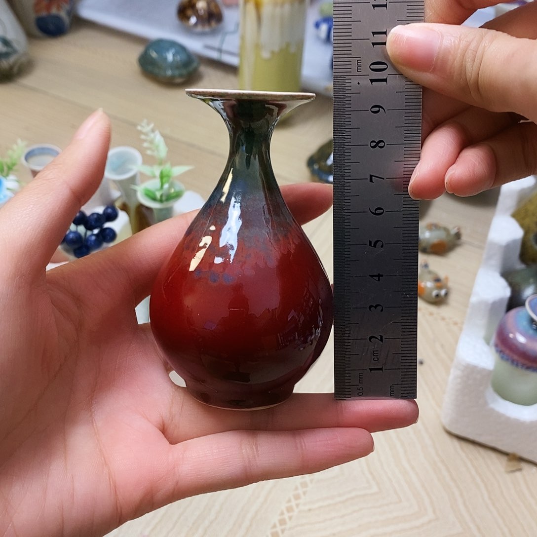摆件夏****天景德镇高温陶瓷小花瓶