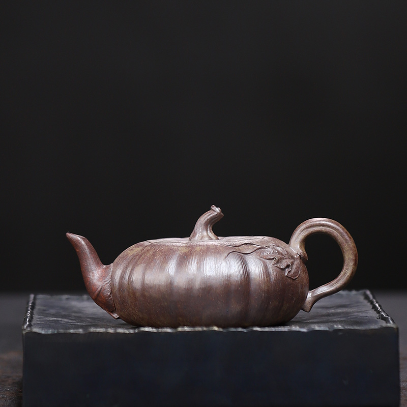 【央广非遗】大吉羊柴烧 宜兴紫砂壶茶壶 原矿本山绿泥玲珑金瓜130m