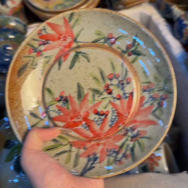 瓷片手工手绘细微不一样