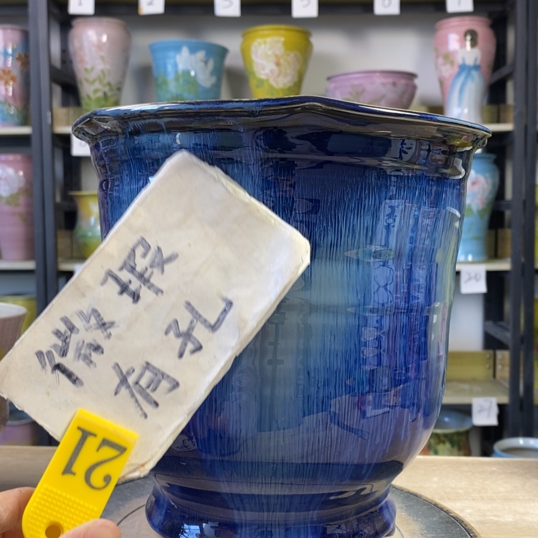 景德镇手工手绘陶瓷花盆