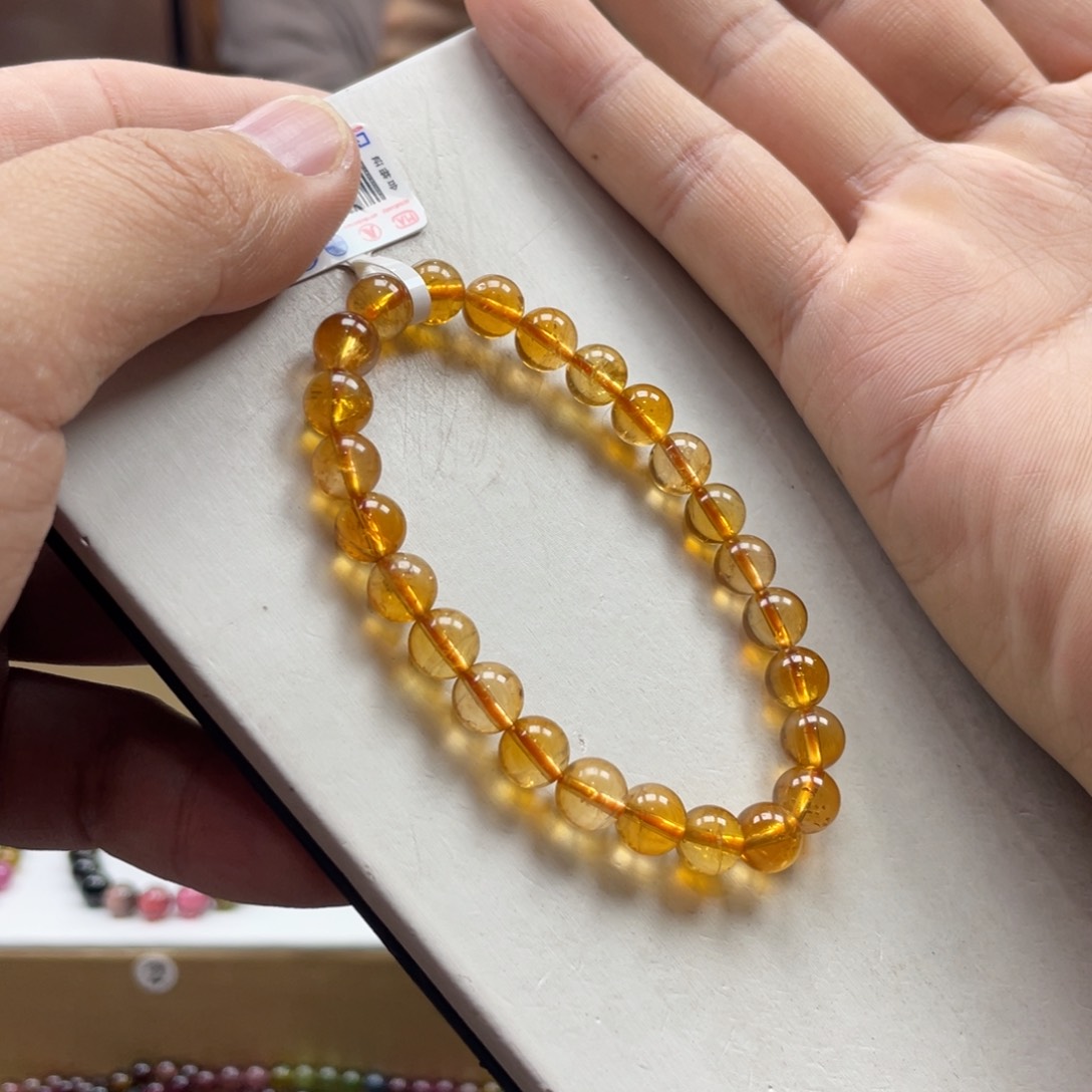 碧玺手串未镶嵌7.5mm.mmmmmmmmmmm