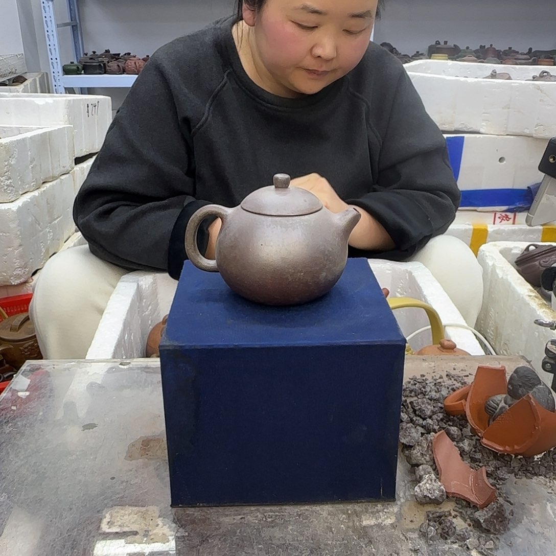 茶壶紫砂宜兴紫砂壶瑕疵处理