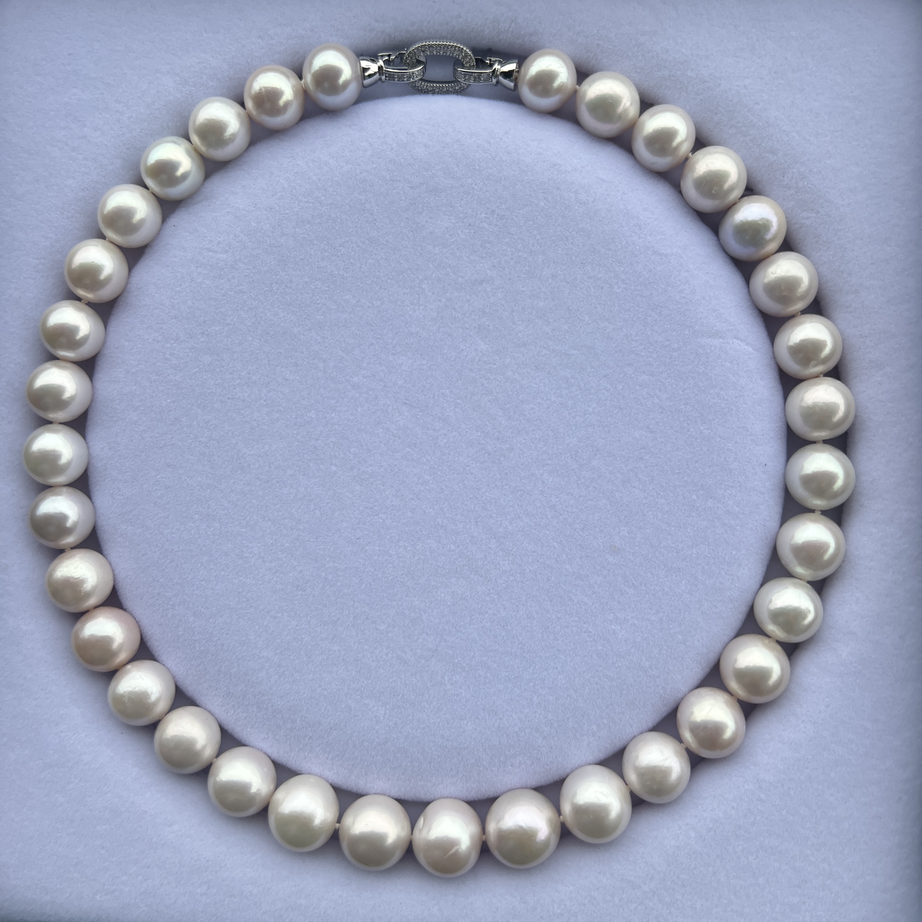 【阿骏珍珠】天然淡水珍珠12-15mm大“龙珠”可掰椭圆扣重工镶嵌