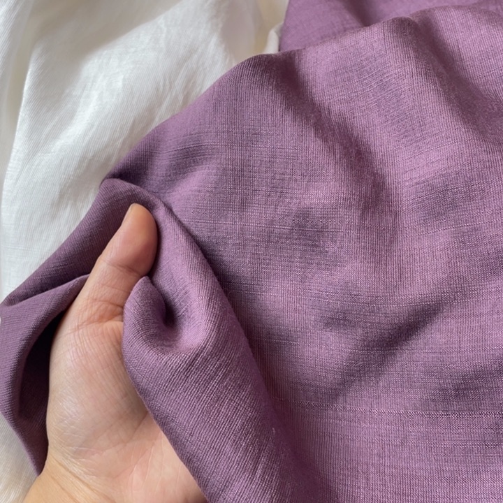 葡萄紫棉麻2米。   