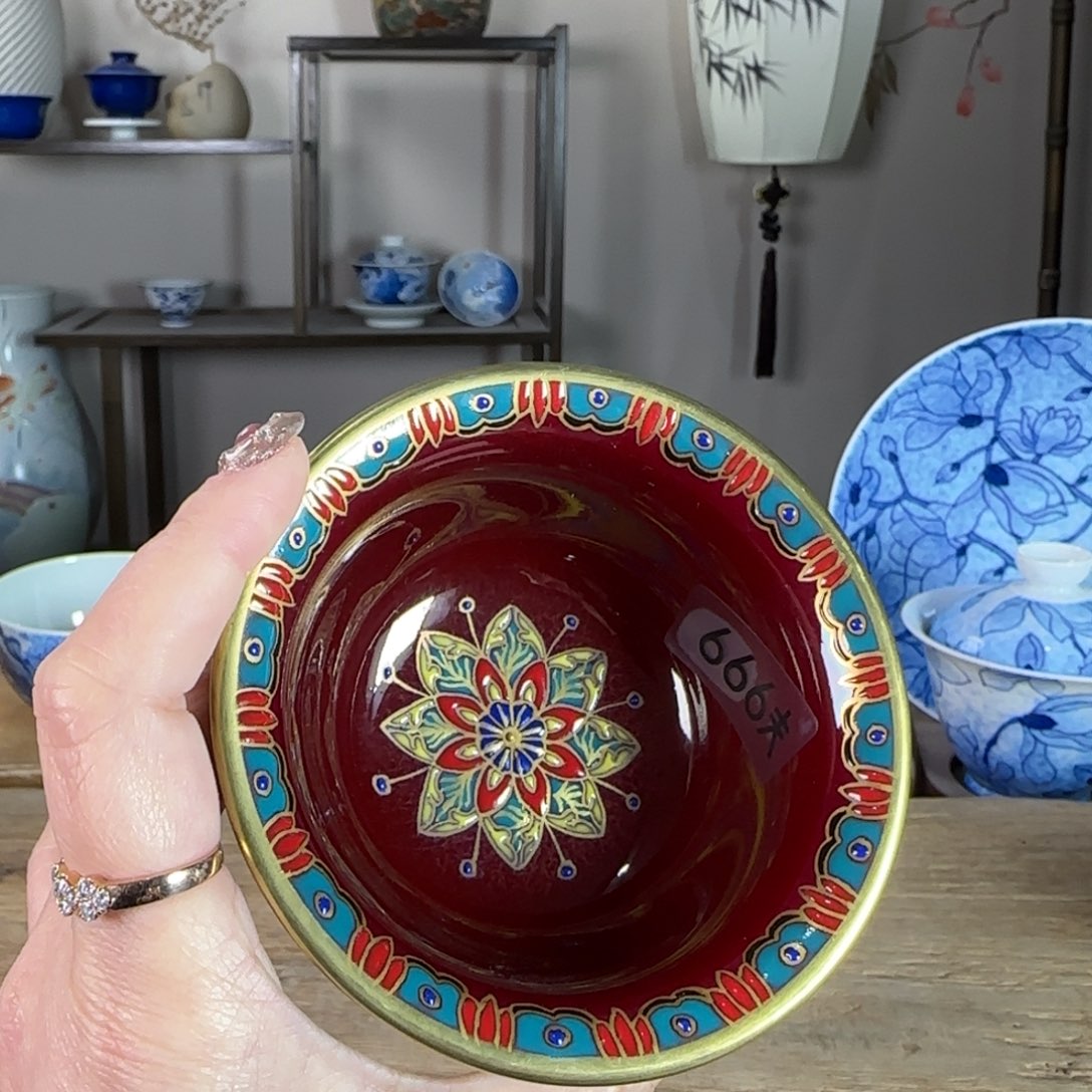 杯景德镇陶瓷柴烧多人