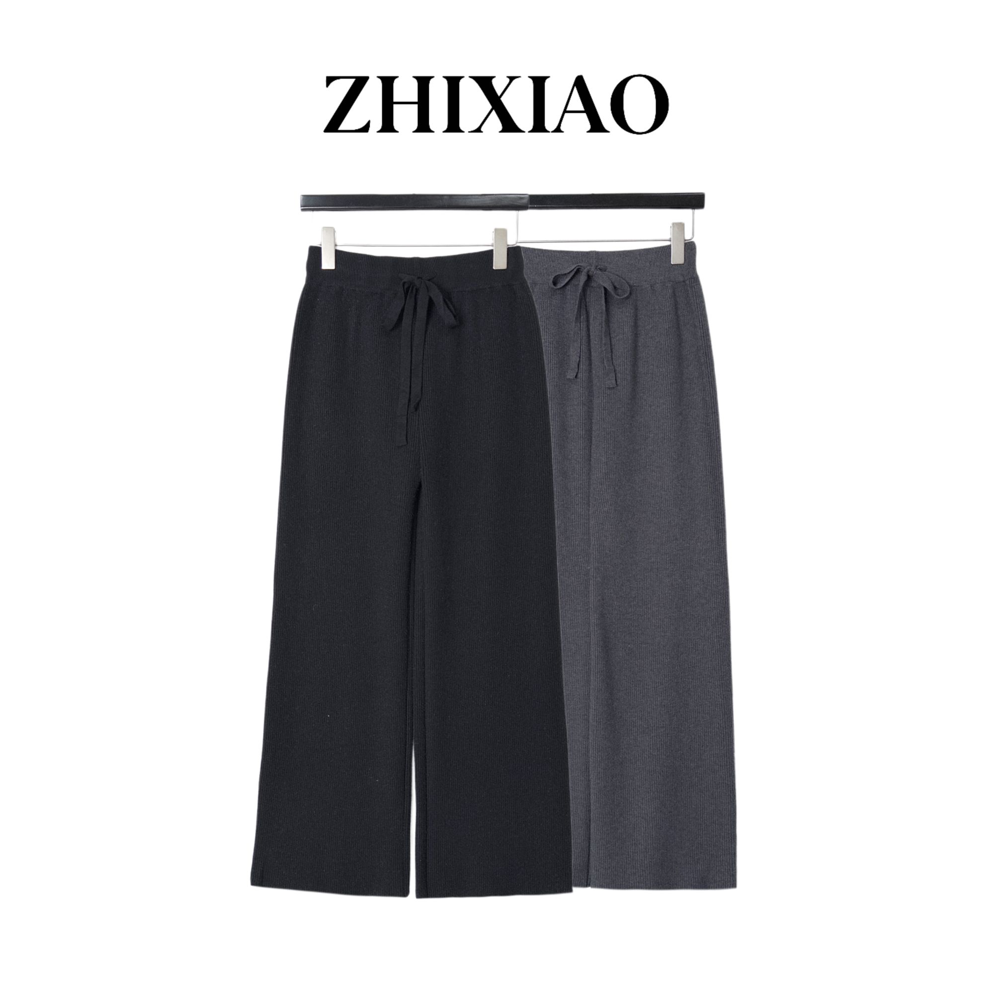 【ZHIXIAO】秋冬新款：加绒针织羊毛裤TR1157