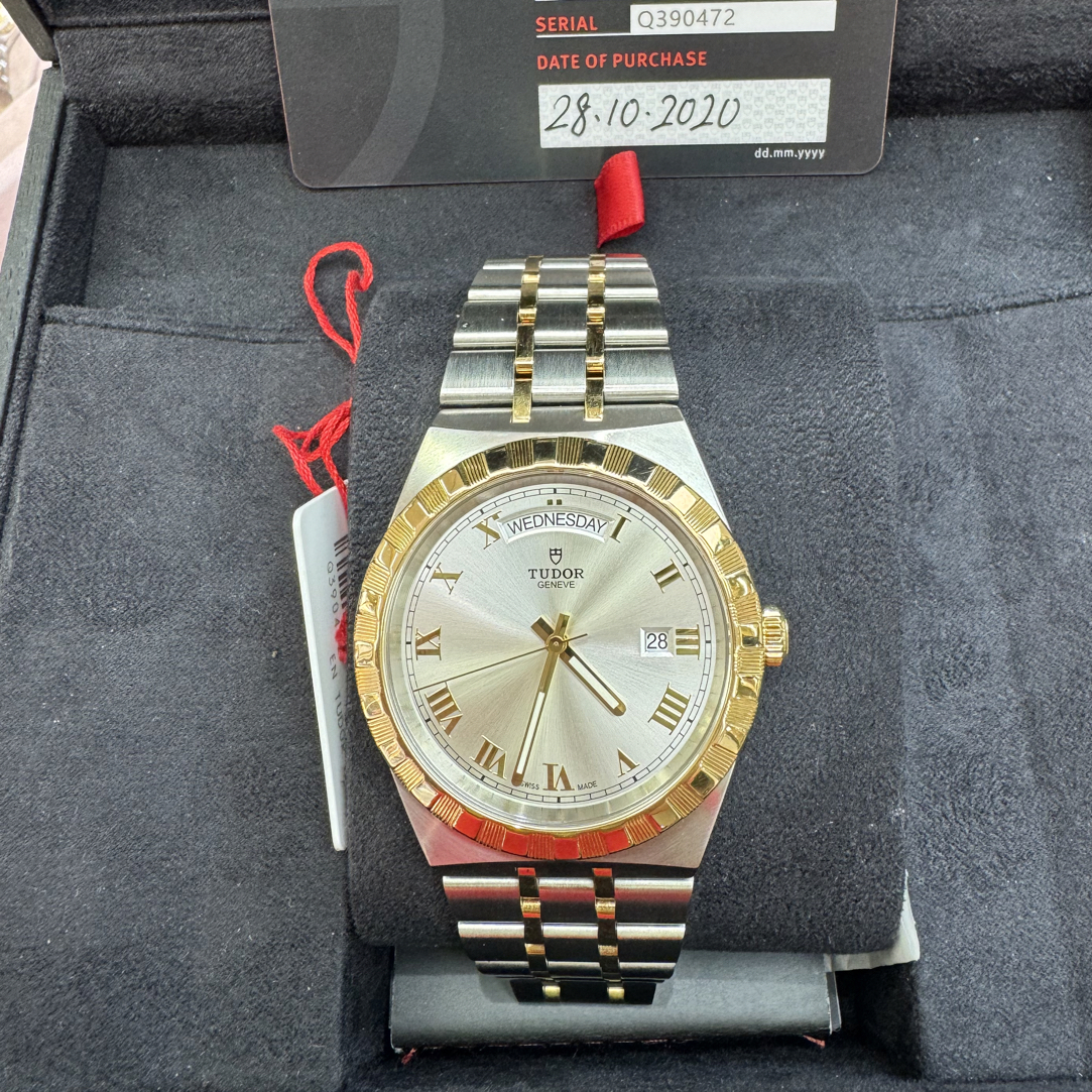 95新 TUDOR/帝舵 95新/帝舵皇家/表经41mm/间18k黄金/全套2020年