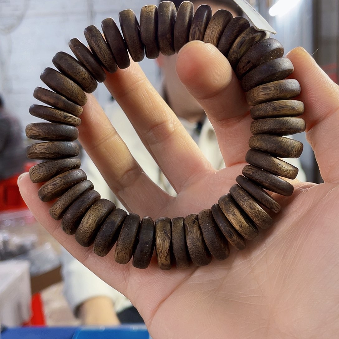 沉香手串棋楠算盘珠单圈2.0/31克多样性发一