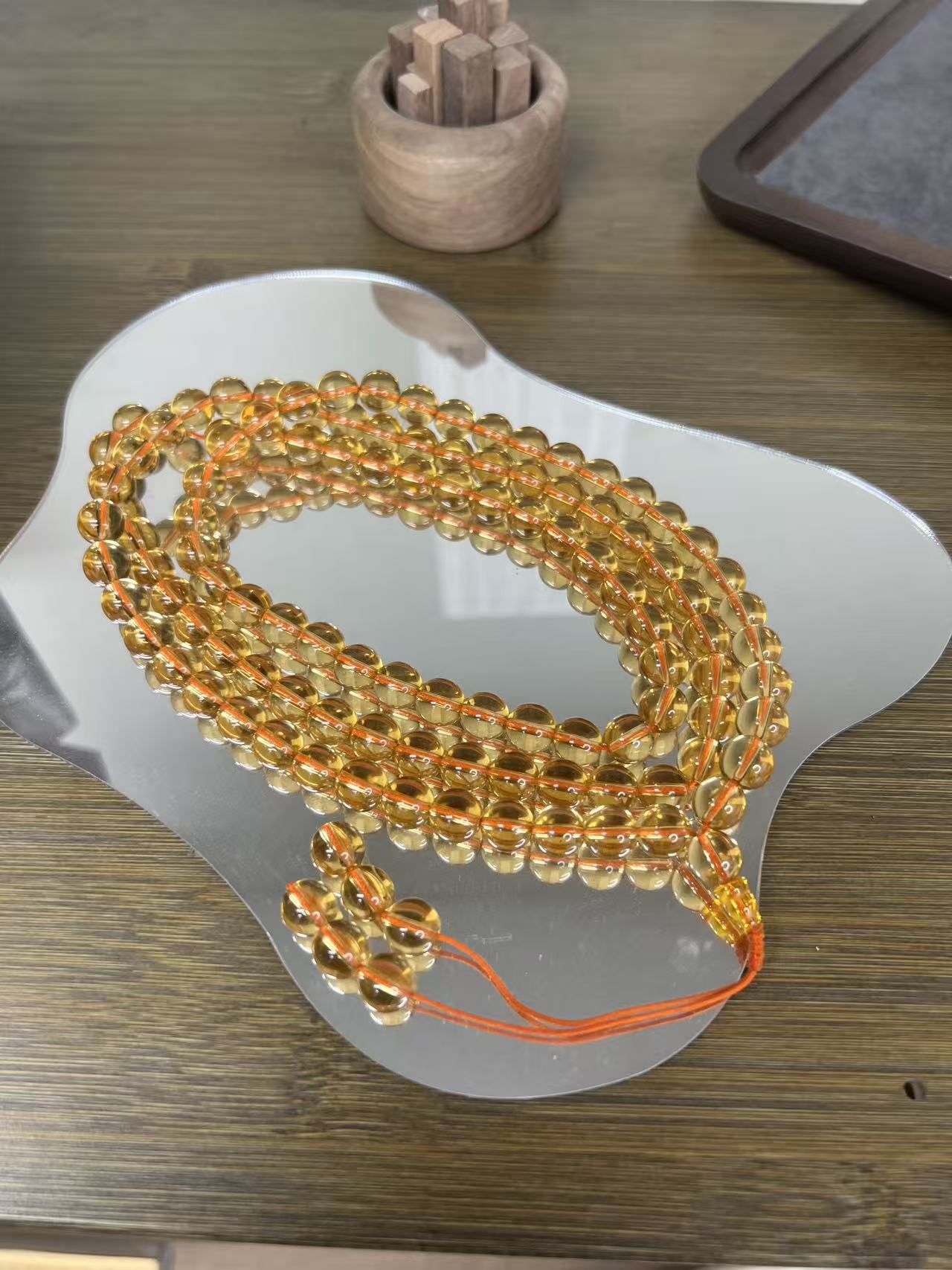 手链 晶麦晶石 主播推荐黄水10mm108颗