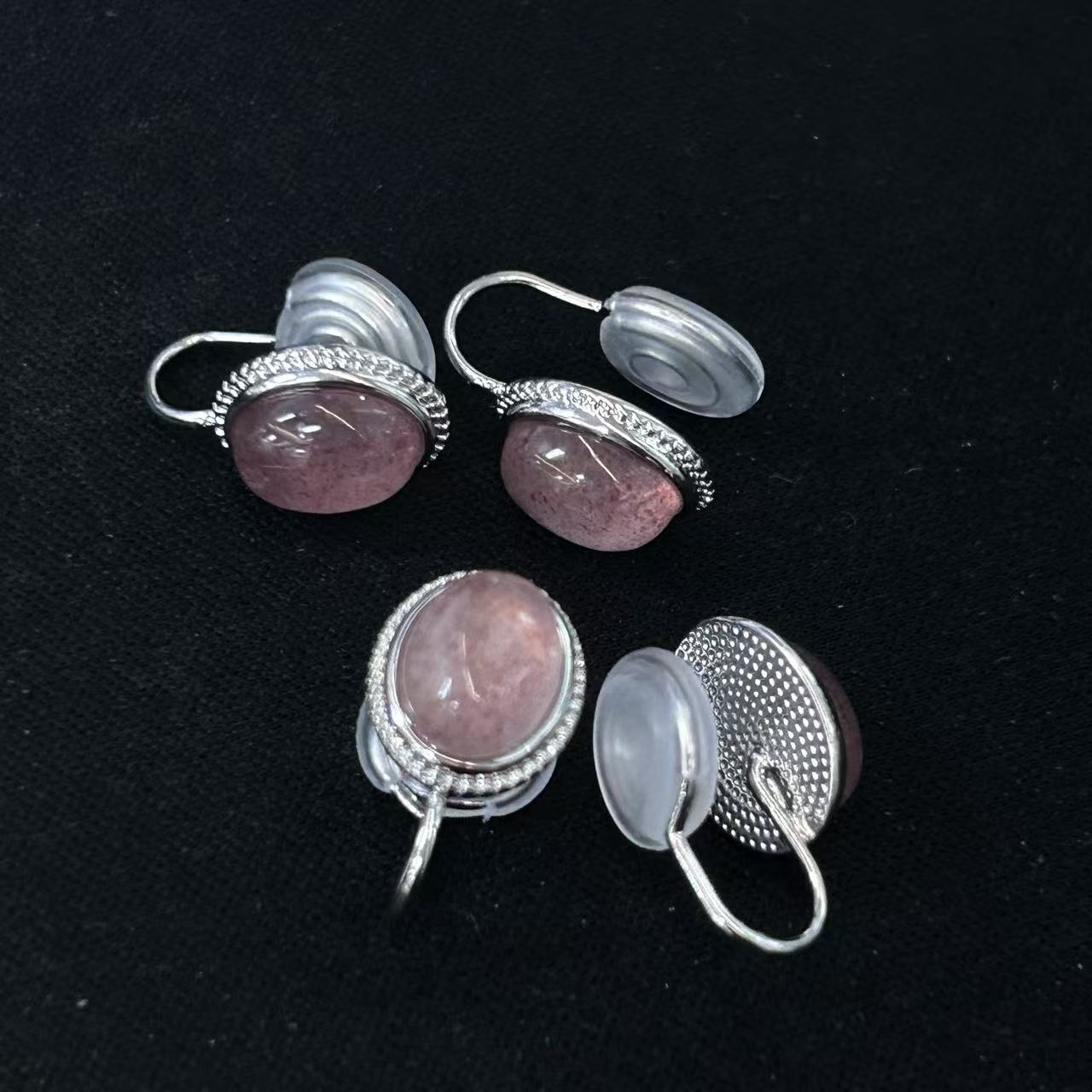 草莓水晶耳夹*（多样性发一件）