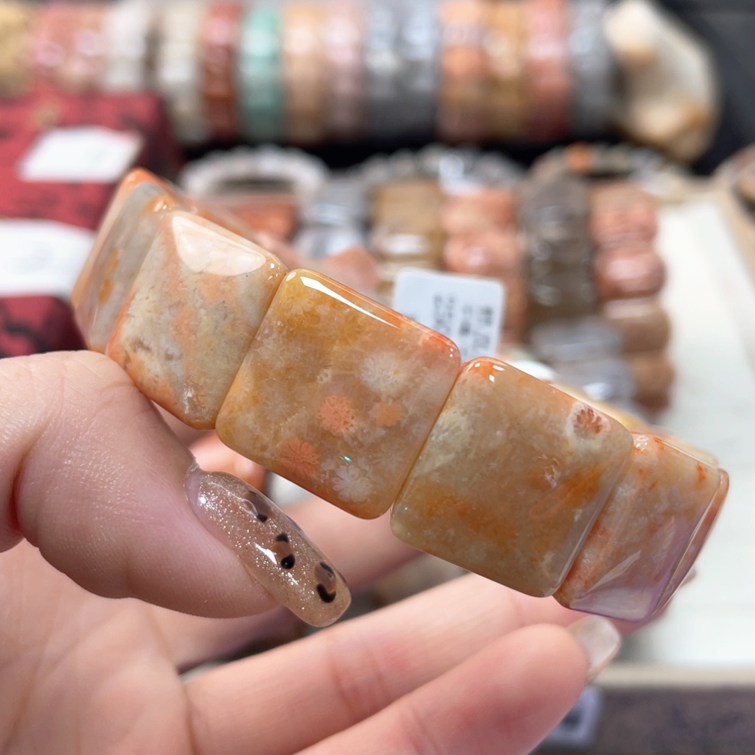 硅化珊瑚（珊瑚玉）手链未镶嵌夏**光857