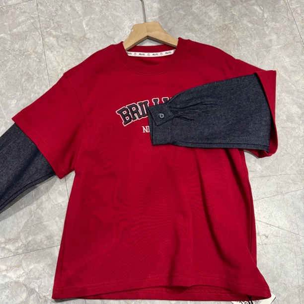 1812儿童拼接袖T恤