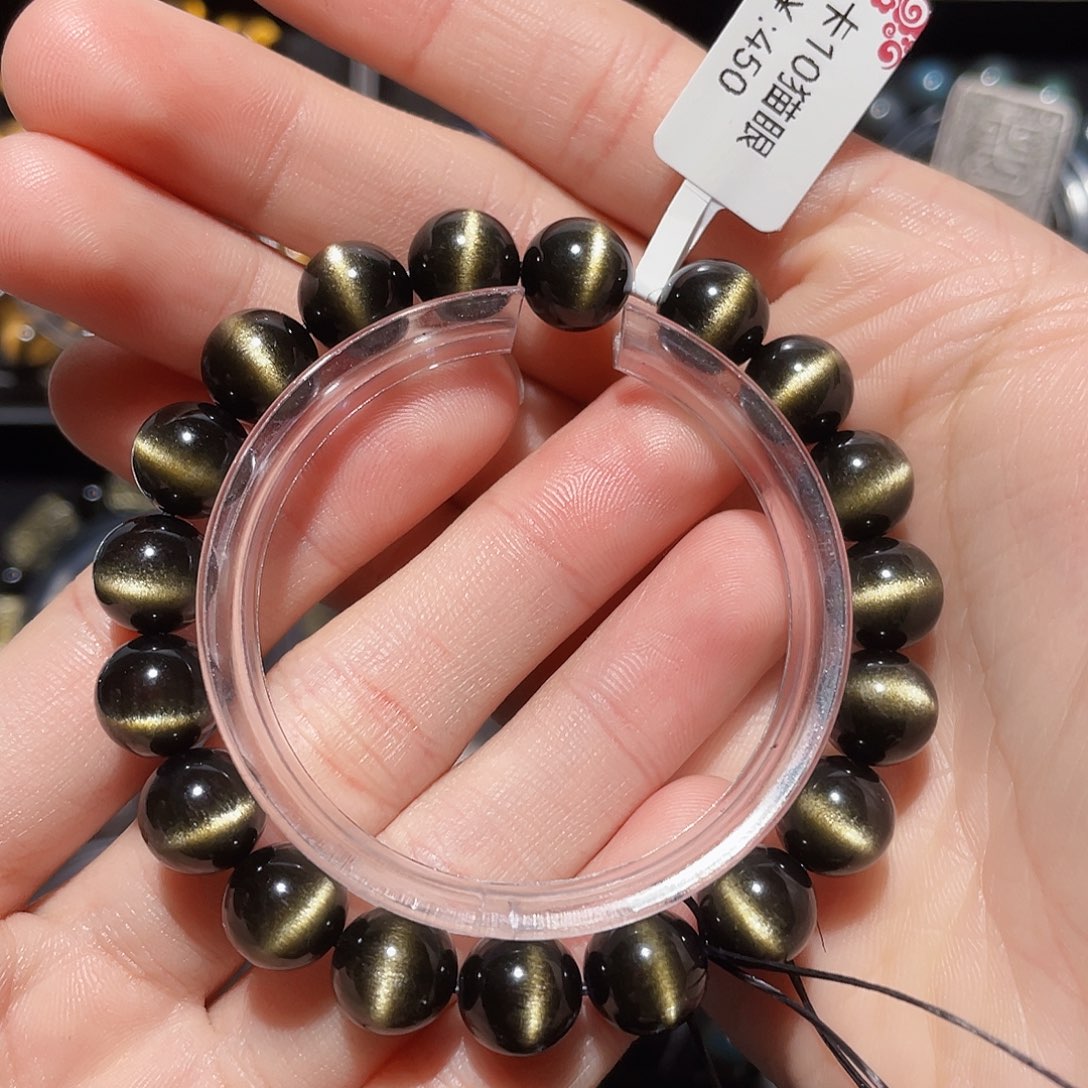 黑曜岩手链未镶嵌盼*盼