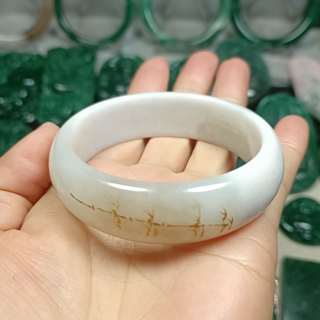 独山玉未镶嵌轮胎手镯56