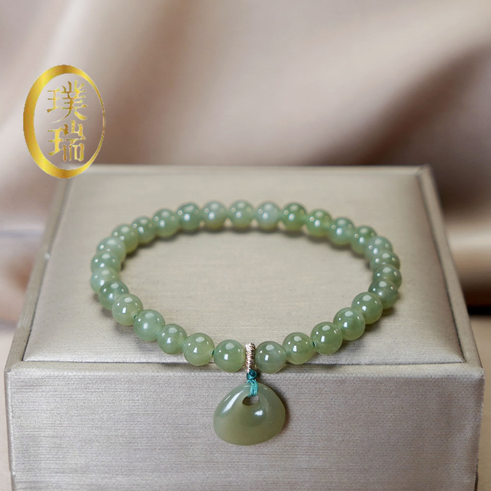 天然和田玉配和田玉小福袋手链 多样性发一 SL529