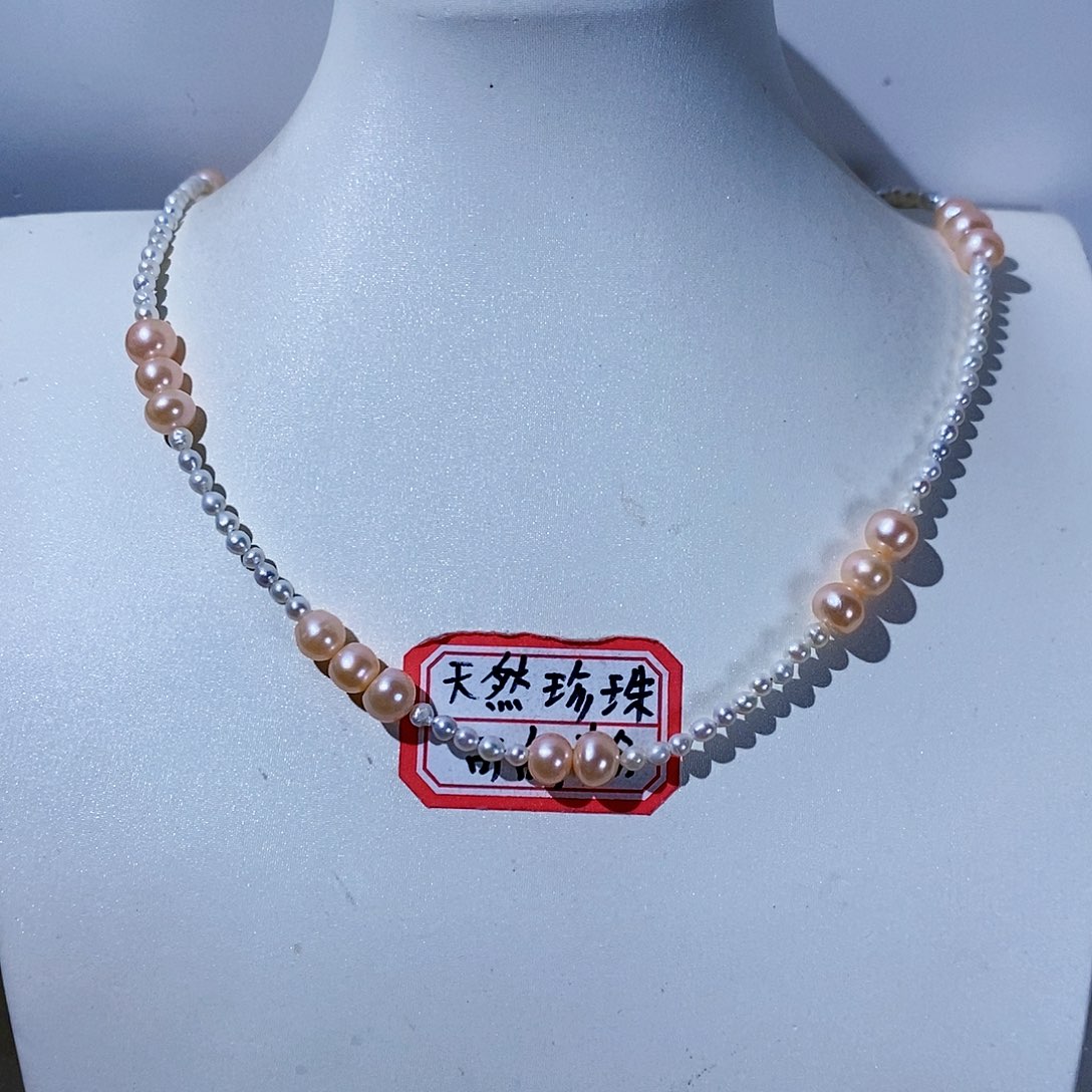 淡水珍珠颈饰银S925镶嵌